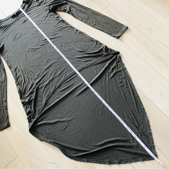 BCBG MaxAzriaDark Green Rayon High-Low Top - Picture 4 of 11